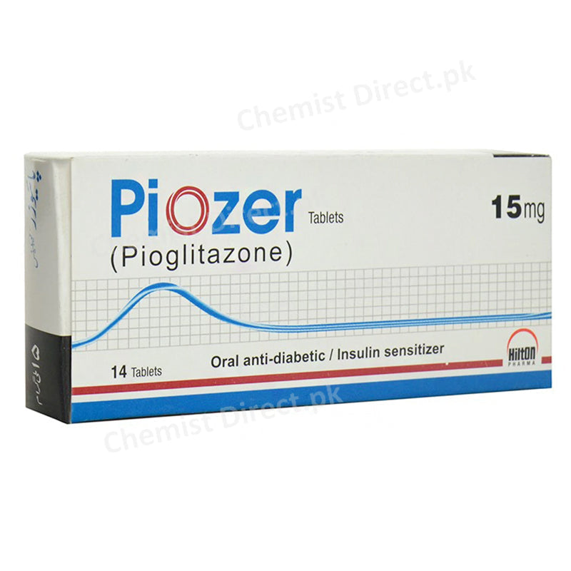 Piozer 15mg Tablet Hilton Pharma Pvt Ltd Oral Hypoglycemic Pioglitazone