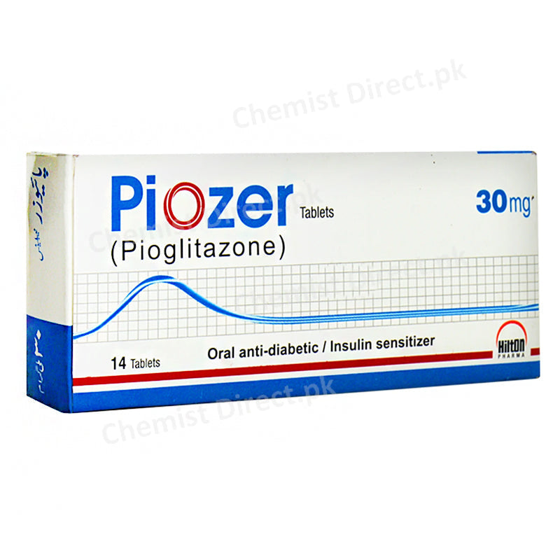 Piozer 30mg Tablet Hilton Pharma Pvt Ltd Oral Hypoglycemic Pioglitazone 