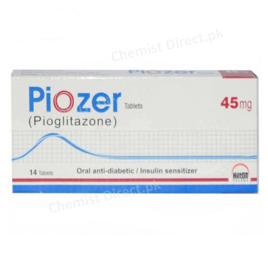 Piozer 45mg Tablet Hilton Pharma Pvt Ltd Oral Hypoglycemic Pioglitazone 