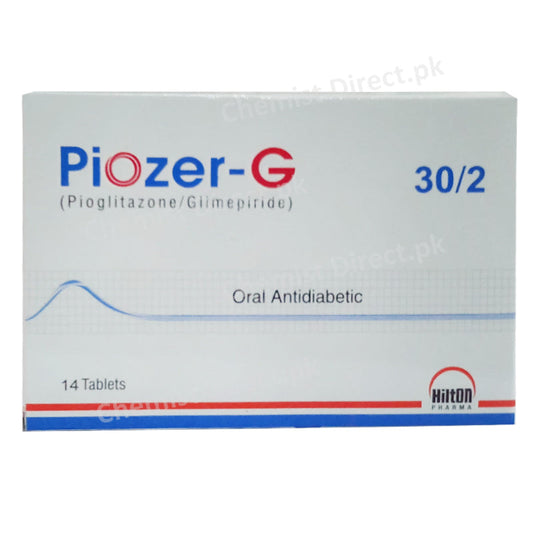 Piozer G 30 2 Tablet Hilton Pharma Pvt Ltd Oral Hypoglycemic Pioglitazone 30mg Glimepiride 2mg