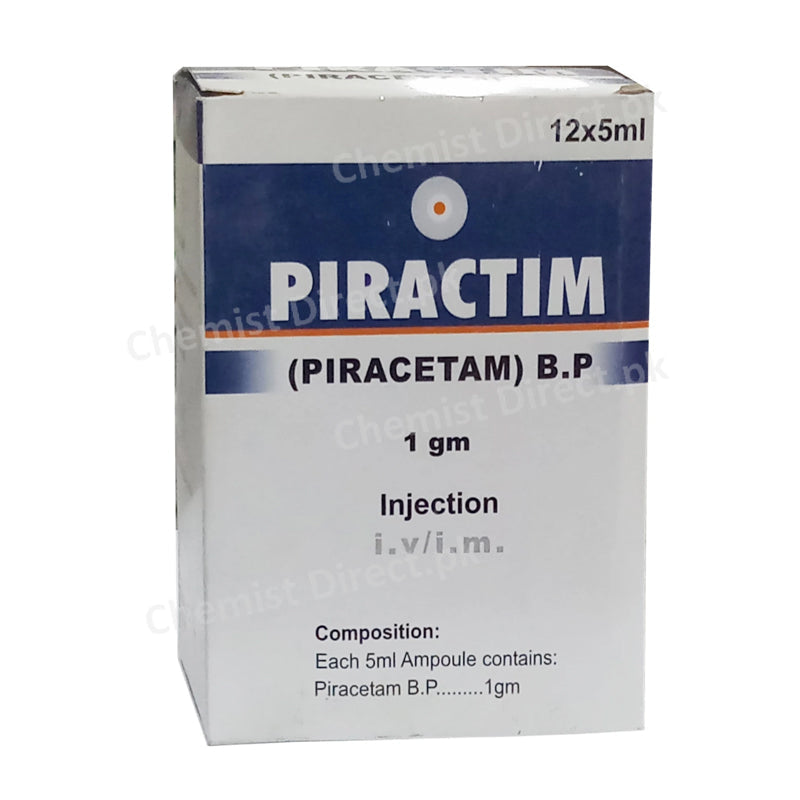 Piractim 1gm Injection Piracetam Global Pharma Nootropics