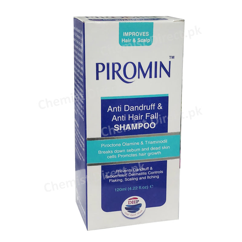 Piromin Shampoo 120ml Anti Dandruff & Anti Hair Fall DHP Pharma