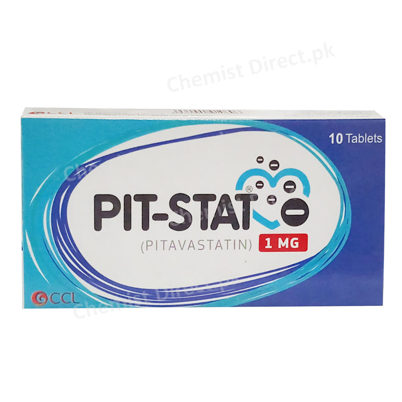 Pit-Stat 1mg Tablet Statins Pitvastatin Calcium CCL Pharma