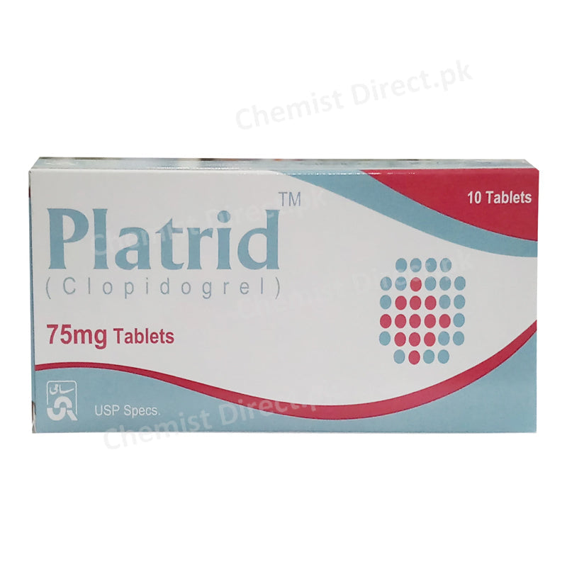 Platrid 75mg Tablet Anti-Platelet Aggregation Clopidogrel Sami Pharma