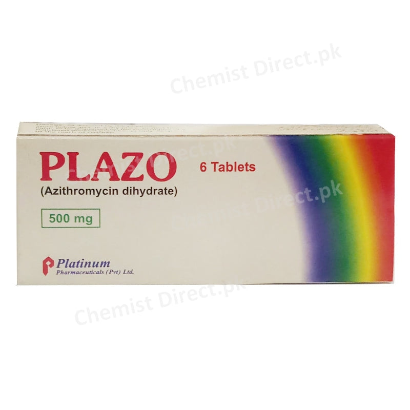 Plazo 500mg Tablet Platinum Pharmaceuticals Pvt Ltd Macrolide Anti Bacterial Azithromycin