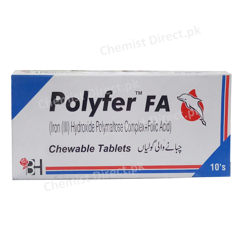 Polyfer Fa Chewable Tablet Barrett Hodgson Pakistan Pvt Ltd Anti Anemic Iron Iii Hydroxide Polymaltose Complex