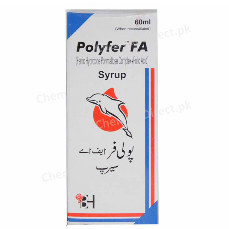 Polyfer Fa Syrup 60ml Barrett Hodgson Pakistan Pvt Ltd Anti Anemic Iron Iii Hydroxide Polymaltose Complex 100mg Folic Acid 0.35mcg