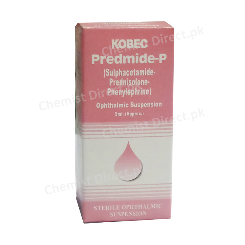 Predmide-P Eye Drop Kobec health Sciences Anti-Infective, Corticosteroid Sulphacetamide-Prednisolone-Phenylephrine 