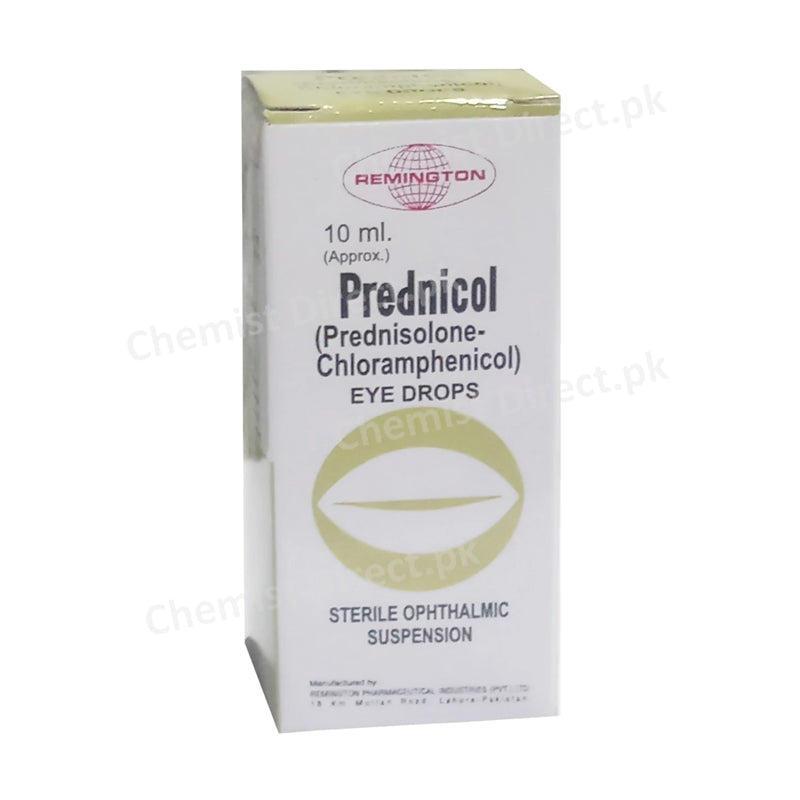 Prednicol Eye Drops 10ml Remington Pharmaceuticals Anti-Infective Prednisolone Acetate 0.2%, Chloramphenicol 0.5%