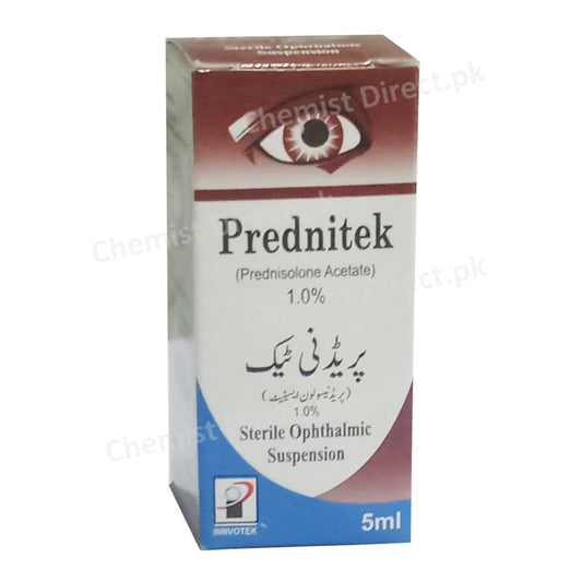 Prednitek 1.0% 5ml Eye Drops Innvotek Pharma Prednisolone Acetate
