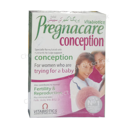 Pregnacare Conception Tablet Actimed Pharma Vitabiotics Nutritional Supplement Inositol, l-arginine, n-acetyl cysteine and selenium plus the recommended 400mcg folic acid