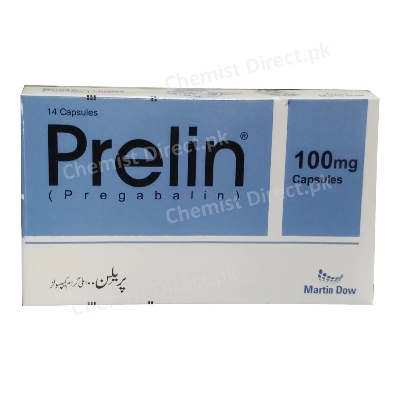 Prelin 100mg Capsule Neuropathic Pain Pregabalin Martin Dow Pharma