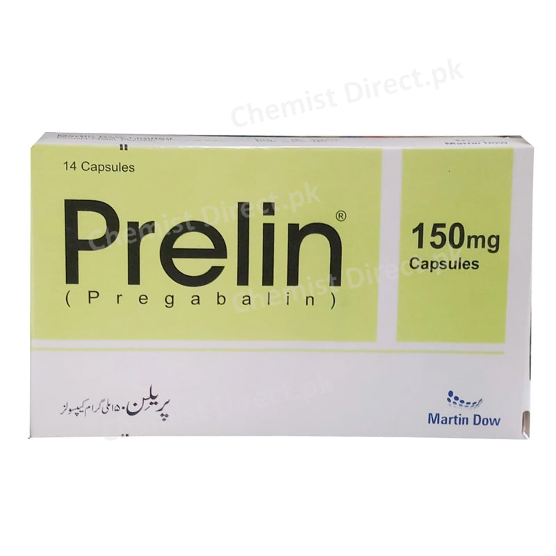 Prelin 150mg Capsule Neuropathic Pain Pregabalin Martin Dow Pharma