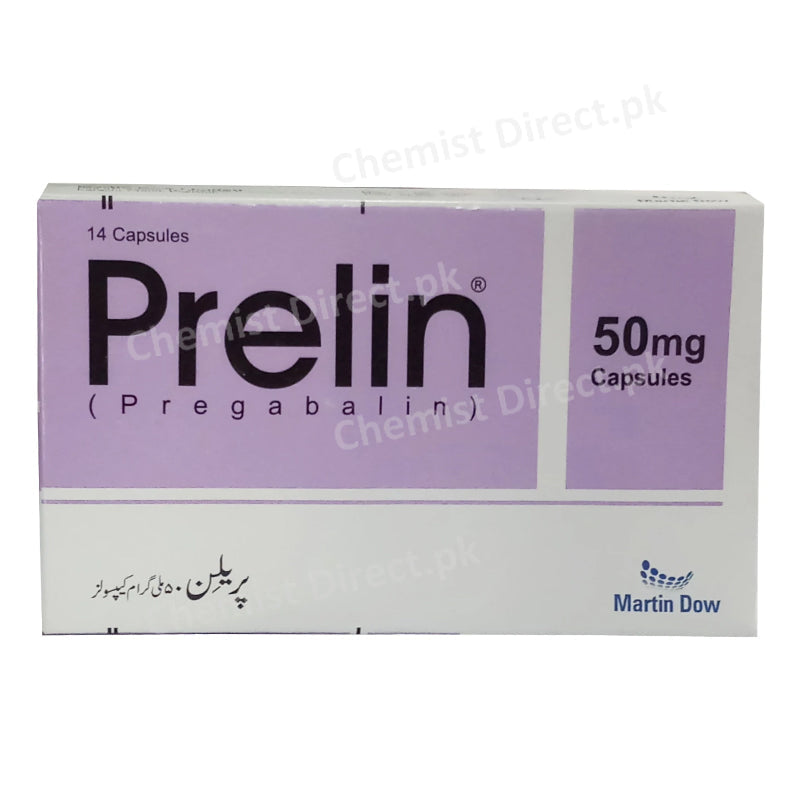 Prelin 50mg Capsule Neuropathic Pain Pregabalin Martin Dow Pharma