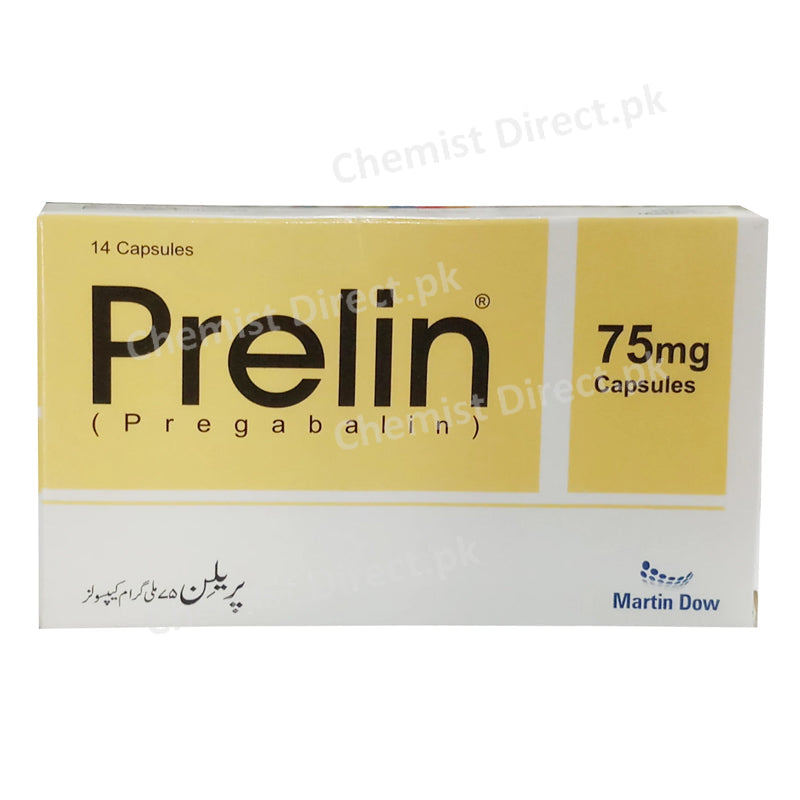 Prelin 75mg Capsule Neuropathic Pain Pregabalin Martin Dow Pharma