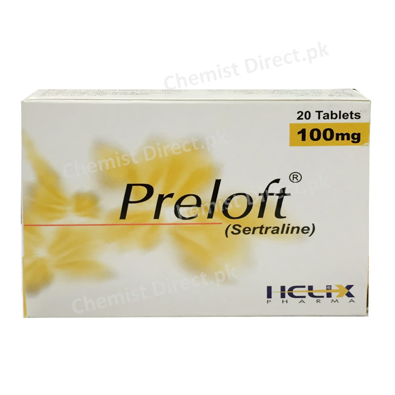 Preloft 100mg Tablet Helix Pharma Anti-Depressant Sertraline