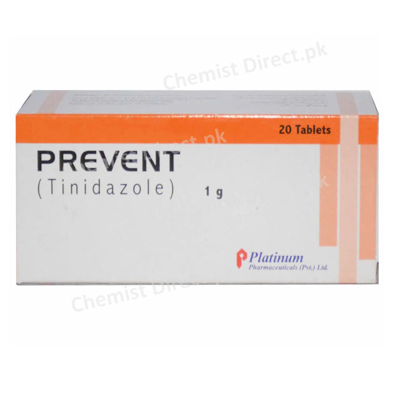 Prevent 1g Tablet Platinum Pharmaceuticals Pvt Ltd Anti Amoebic Tinidazole