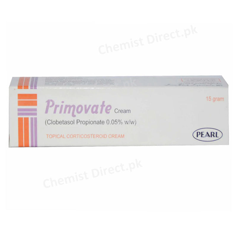 Primovate Cream 15gm Pearl Pharmaceutical Clobetasol Propionate