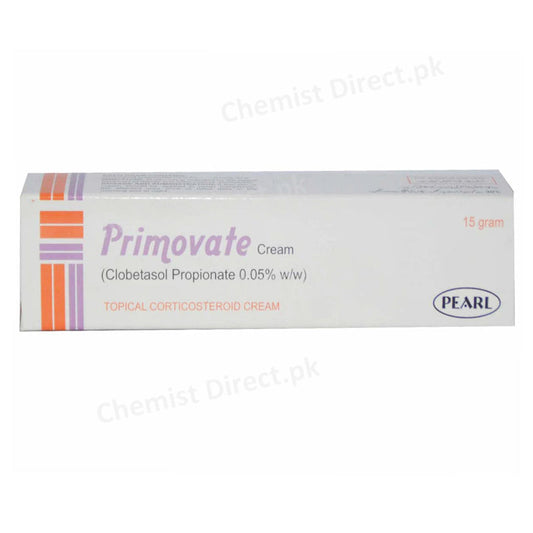 Primovate Cream 15gm Pearl Pharmaceutical Clobetasol Propionate