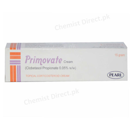 Primovate Cream 15gm Pearl Pharmaceutical Clobetasol Propionate