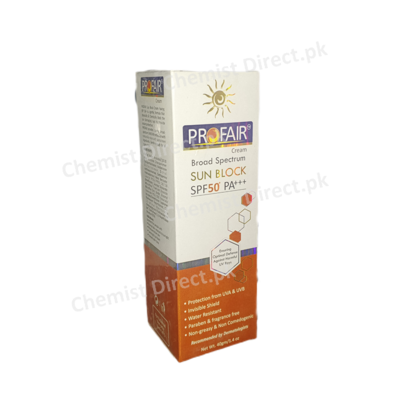 Profair Cream Sunscreen features SPF 50 – ChemistDirect.pk