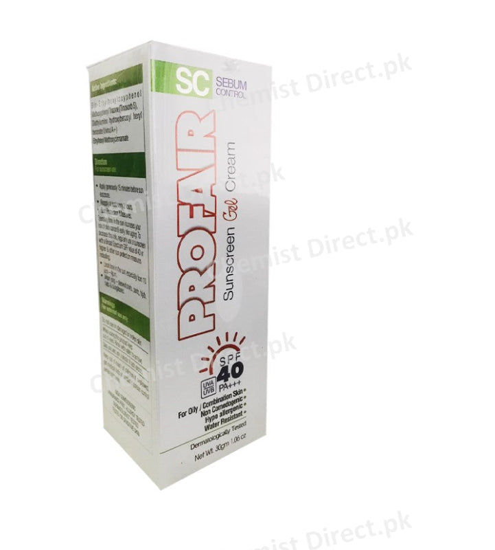 Profair Cream SunScreen SPF-40 30gm – ChemistDirect.pk