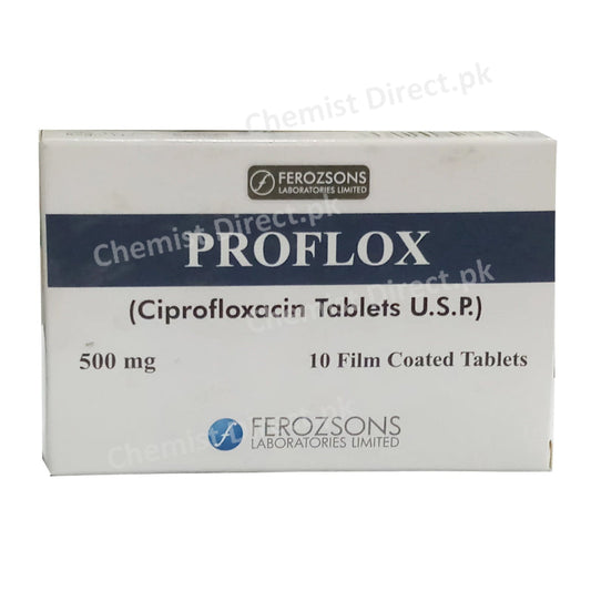 Proflox 500mg Tablet Ciprofloxacin Ferozsons Laboratories Anti-Bacterial