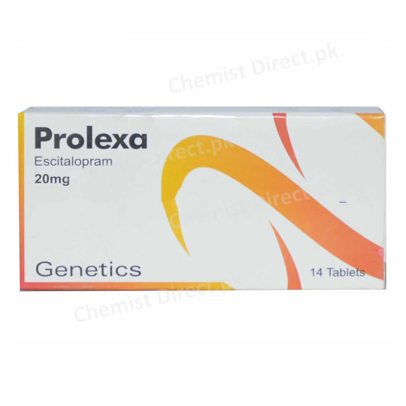 Prolexa 20mg Tablet Escitalopram Anti-Depressant Genetics Pharmaceuticals