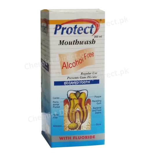 Protect Mouth Wash With Fluoride 260Ml Personal Care