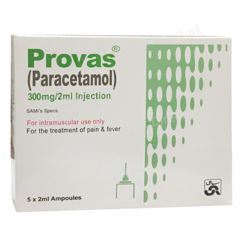 Provas 300mg 2ml Injection Sami Pharmaceuticals Analgesic And Anti Pyretic Paracetamol