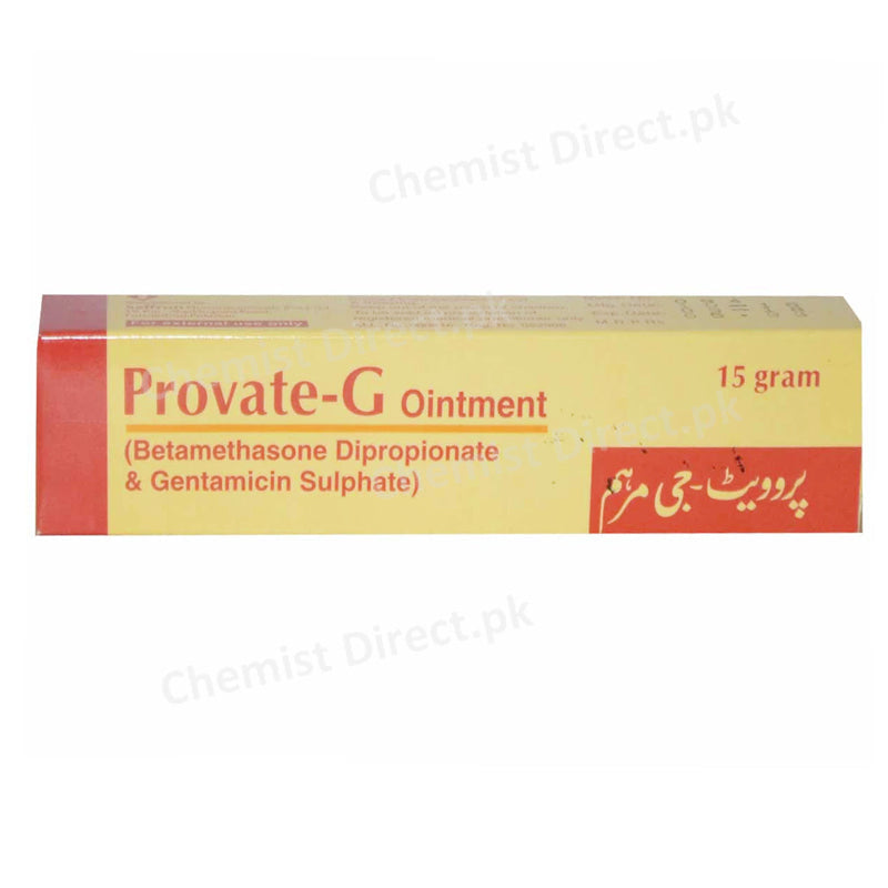 Provate G Ointment 15G Saffron Pharmaceuticals Pvt Ltd Corticosteroids Anti Bacterial Betamethasone 0.05 Gentamicin 0.1