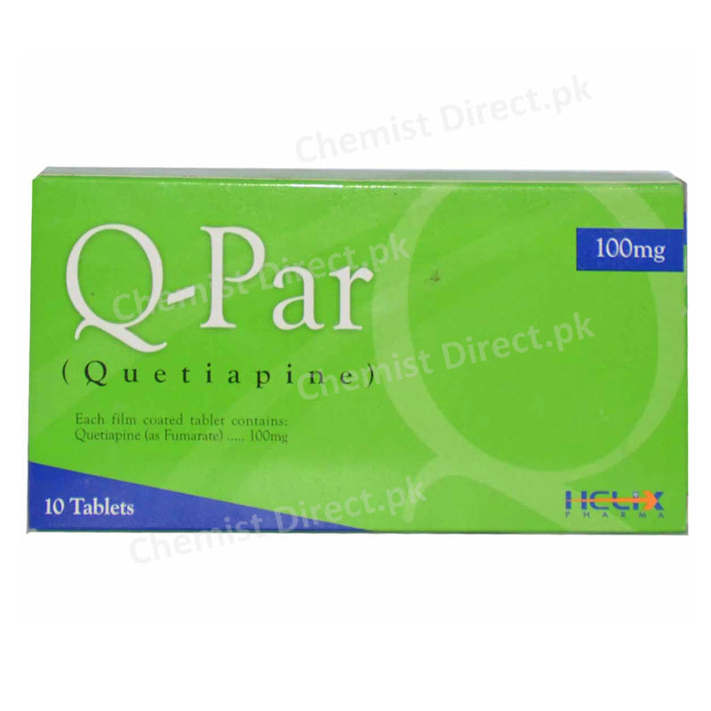 Q Par 100mg Tablet Helix Pharma Pvt Ltd Psychosis Quetiapine as Fumarate