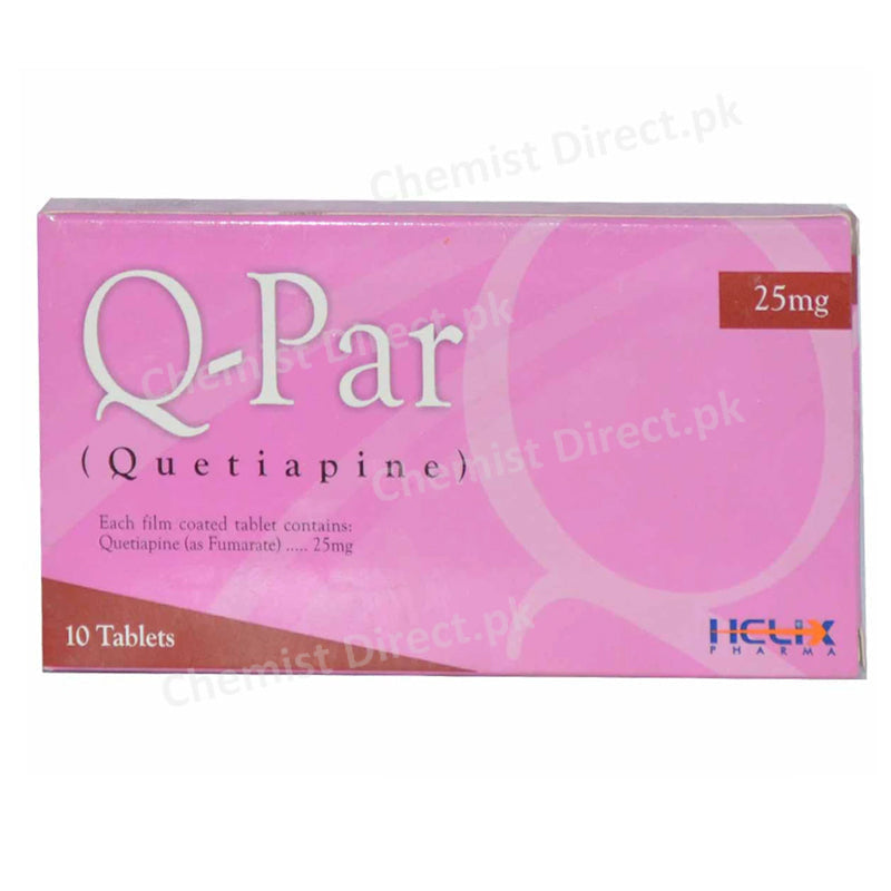 Q Par 25mg Tablet HelixPharma Pvt Ltd Psychosis Quetiapine as Fumarate