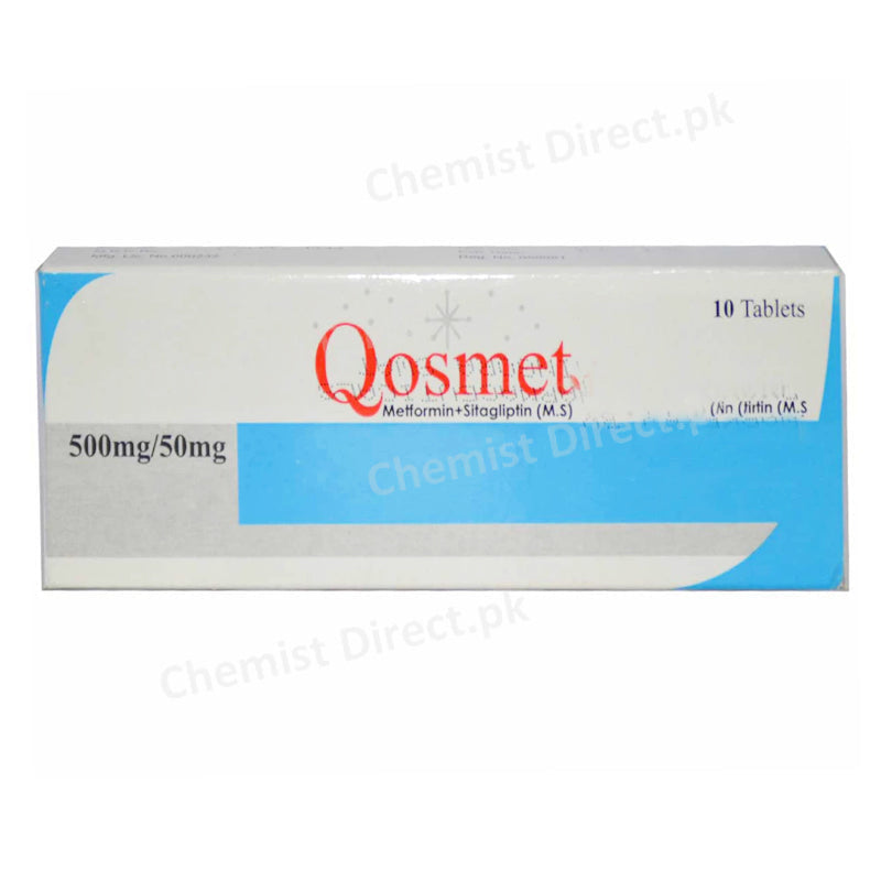 Qosmet 500 50mg Tablet Wilshire Laboratories Pvt Ltd Oral Hypoglycemic Sitagliptin 50mg Metformin 500mg