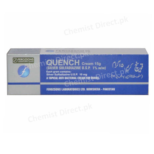 Quench 15g Cream Ferozsons Laboratories Ltd Anti Bacterial Silver Sulphadiazine