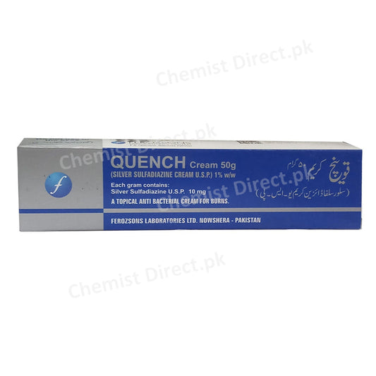 Quench Cream 50gm Ferozsons Laboratories Ltd Anti Bacterial Silver Sulphadiazine