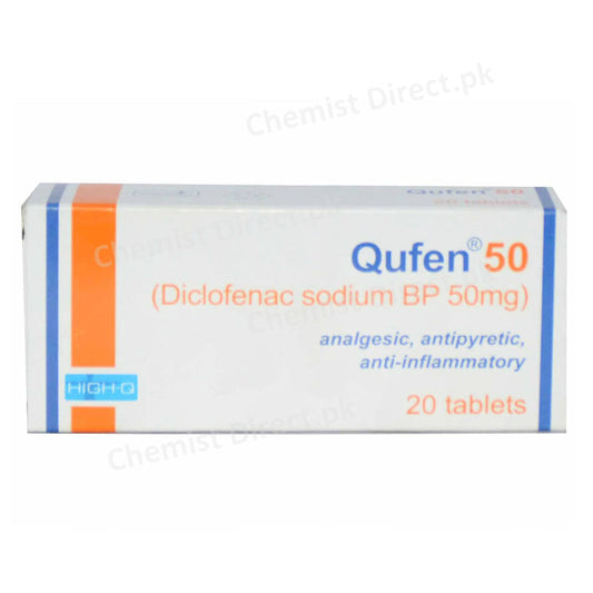 Qufen 50mg Tablet Diclofenac Sodium Nsaid high-Q Pharma