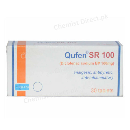 Qufen SR 100mg Tablet Diclofenac Sodium Nsaid high-Q Pharma