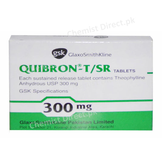 Quibron-T/SR 300mg Tablet Glaxosmithkline Theophylline Xanthine
