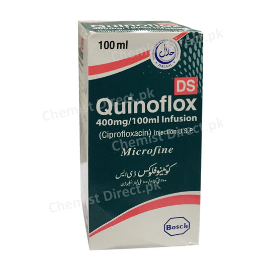 Quinoflox Ds 400mg/100ml Infusion Ciprofloxacin Anti-Bacterial Bosch Pharma