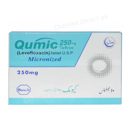 Qumic 250mg Tablet Levofloxacin Bosch Pharma Anti-Bacterial