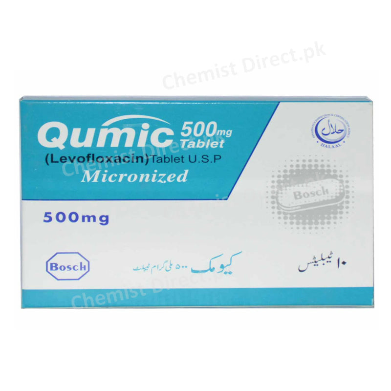 Qumic 500mg Tablet Levofloxacin Bosch Pharma Anti-Bacterial