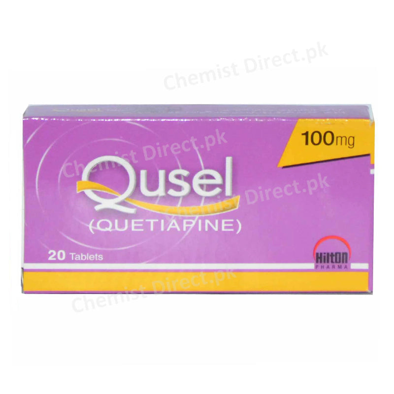 Qusel 100mg Tablet Hilton Pharma Psychosis Quetiapine