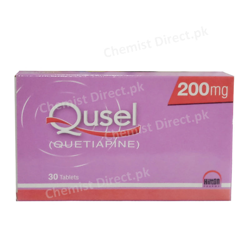 Qusel 200MG Tablet Hilton Pharma Psychosis Quetiapine