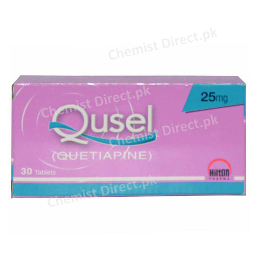 Qusel 25MG Tablet Hilton Pharma Psychosis Quetiapine