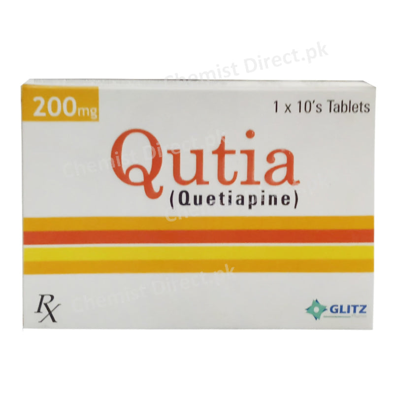 Qutia 200mg Tablet Quetiapine Glitz Pharma