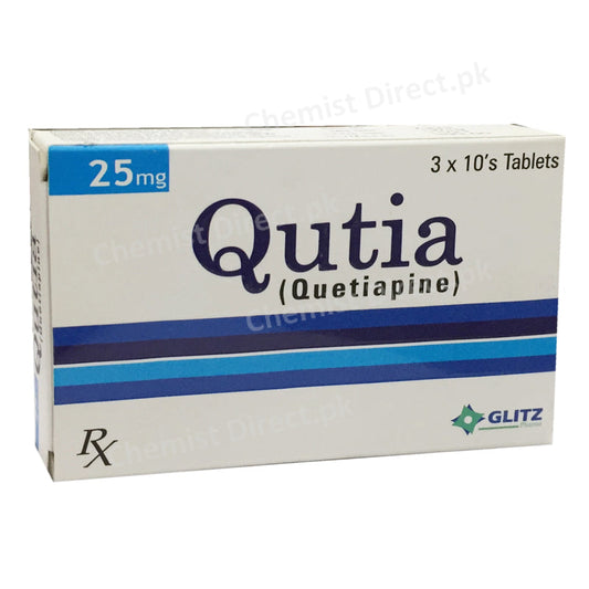 Qutia 25mg Tablet Quetiapine Glitz Pharma