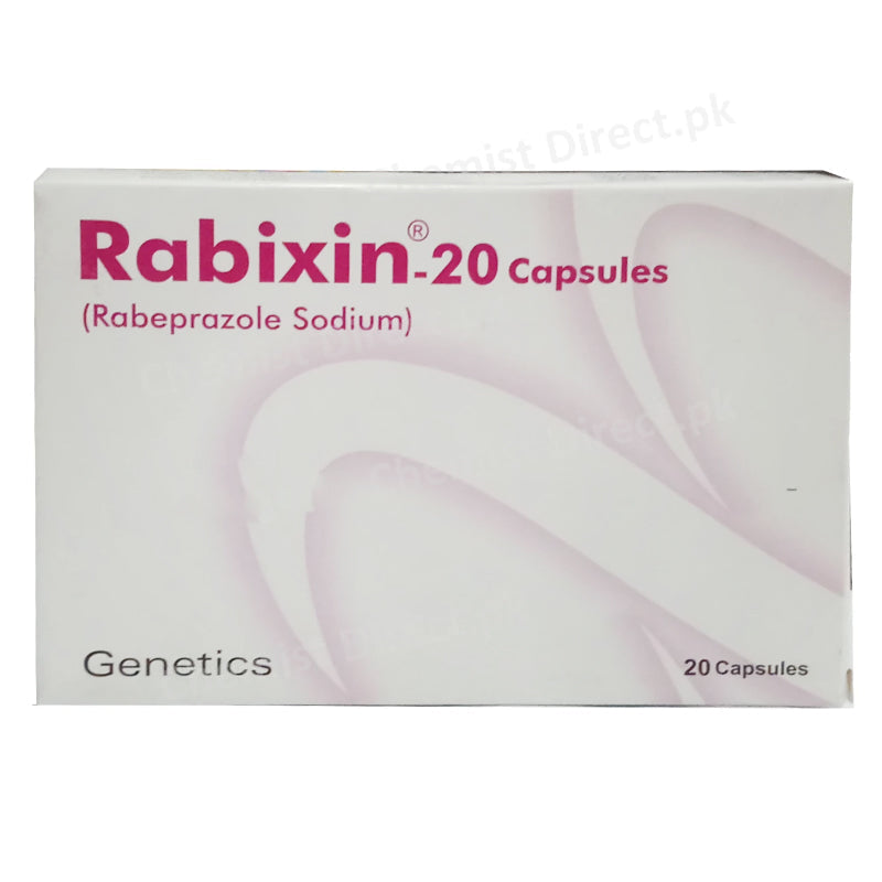 Rabixin 20mg Capsule Genetics Pharmaceuticals Anti Ulcerant Rabeprazole