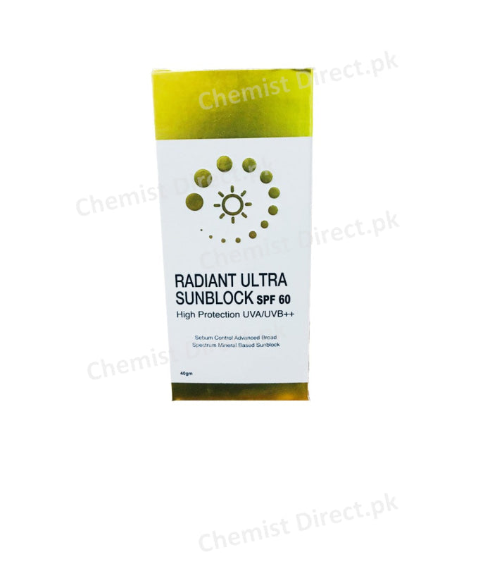 Radiant Ultra Sun Block Spf 60 40Ml Skin Care