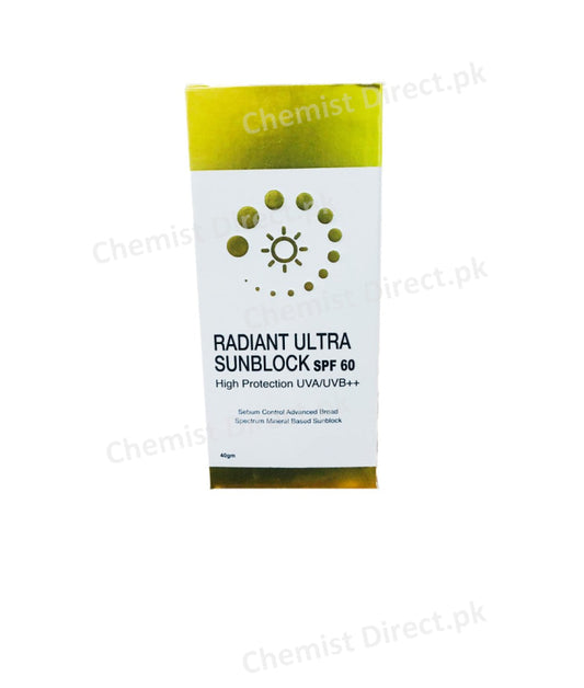Radiant Ultra Sun Block Spf 60 40Ml Skin Care
